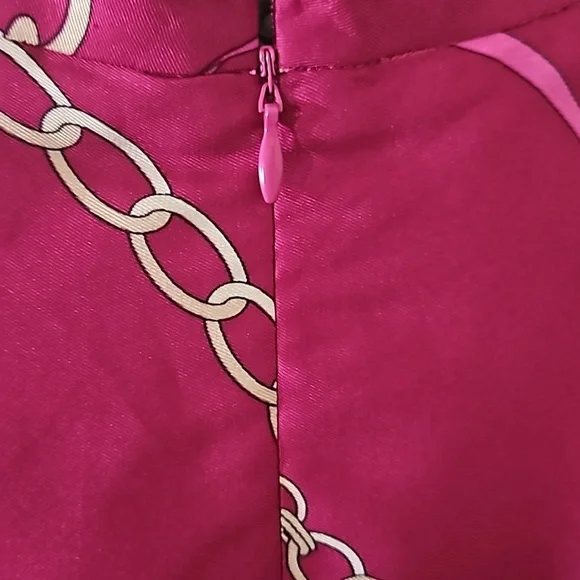 NEW! ANN TAYLOR Chain Print Mock Neck Sheath Mini Dress XSP. - Picture 7 of 8